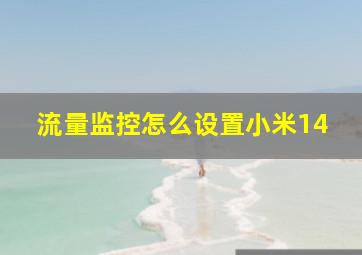 流量监控怎么设置小米14