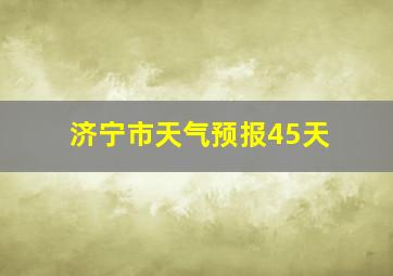 济宁市天气预报45天