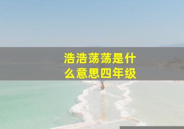 浩浩荡荡是什么意思四年级