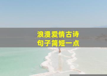 浪漫爱情古诗句子简短一点