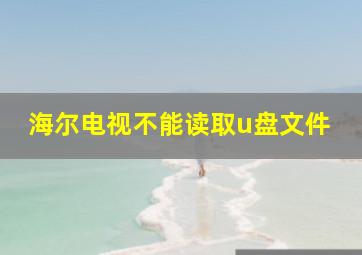 海尔电视不能读取u盘文件