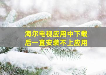 海尔电视应用中下载后一直安装不上应用