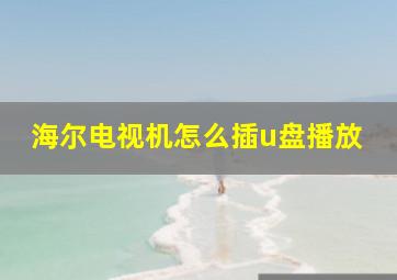 海尔电视机怎么插u盘播放