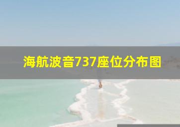 海航波音737座位分布图