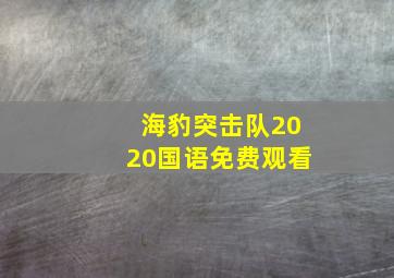 海豹突击队2020国语免费观看