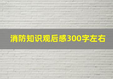 消防知识观后感300字左右