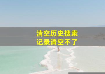 清空历史搜索记录清空不了