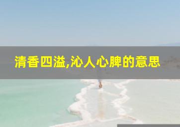 清香四溢,沁人心脾的意思