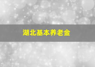 湖北基本养老金