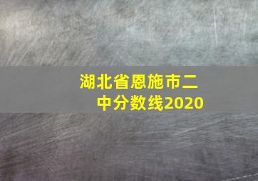 湖北省恩施市二中分数线2020