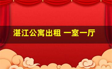 湛江公寓出租 一室一厅