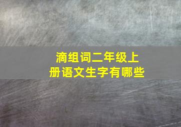 滴组词二年级上册语文生字有哪些