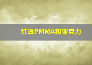 灯罩PMMA和亚克力