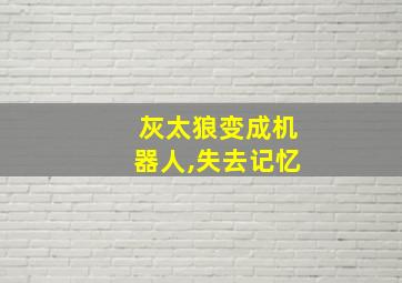 灰太狼变成机器人,失去记忆