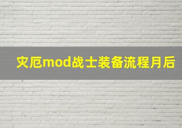 灾厄mod战士装备流程月后