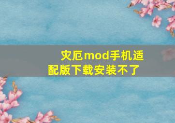 灾厄mod手机适配版下载安装不了