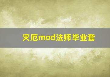 灾厄mod法师毕业套