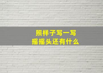 照样子写一写摇摇头还有什么