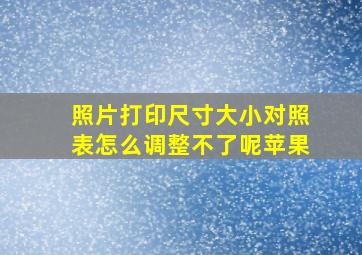 照片打印尺寸大小对照表怎么调整不了呢苹果