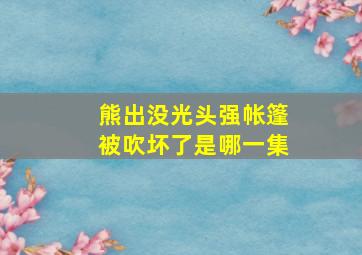 熊出没光头强帐篷被吹坏了是哪一集