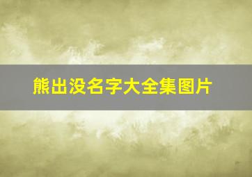 熊出没名字大全集图片