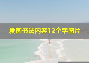 爱国书法内容12个字图片