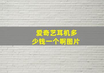 爱奇艺耳机多少钱一个啊图片