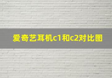 爱奇艺耳机c1和c2对比图