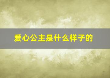 爱心公主是什么样子的