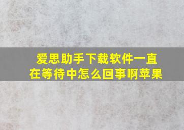 爱思助手下载软件一直在等待中怎么回事啊苹果