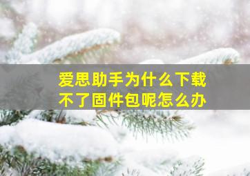 爱思助手为什么下载不了固件包呢怎么办