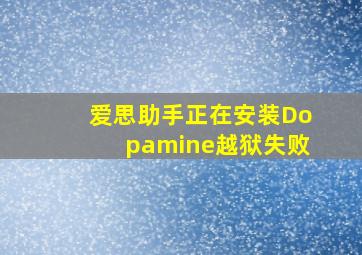 爱思助手正在安装Dopamine越狱失败