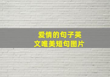 爱情的句子英文唯美短句图片