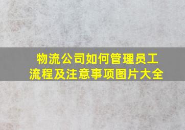 物流公司如何管理员工流程及注意事项图片大全