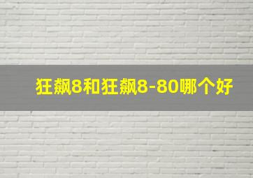 狂飙8和狂飙8-80哪个好