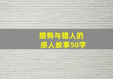 猎狗与猎人的感人故事50字