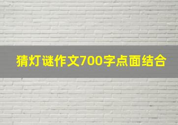 猜灯谜作文700字点面结合