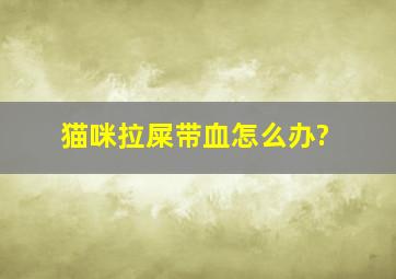 猫咪拉屎带血怎么办?