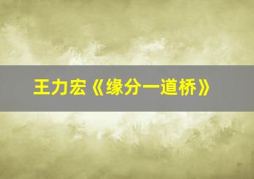 王力宏《缘分一道桥》