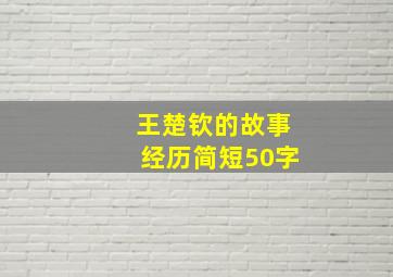 王楚钦的故事经历简短50字