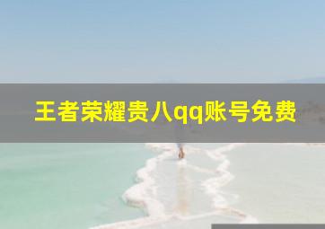 王者荣耀贵八qq账号免费