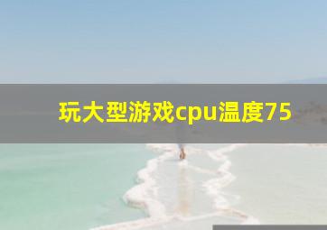 玩大型游戏cpu温度75