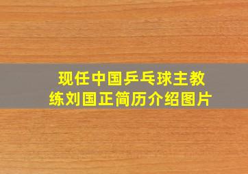 现任中国乒乓球主教练刘国正简历介绍图片