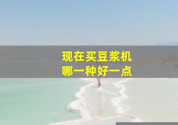 现在买豆浆机哪一种好一点