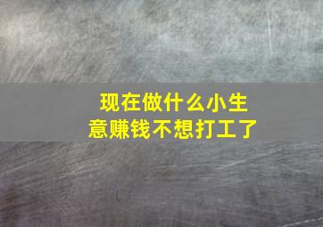 现在做什么小生意赚钱不想打工了