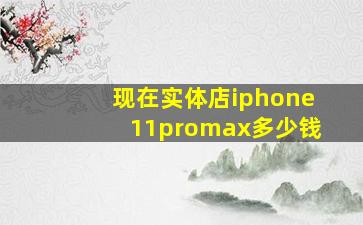 现在实体店iphone11promax多少钱