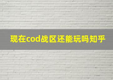 现在cod战区还能玩吗知乎