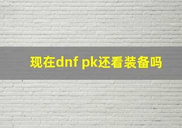 现在dnf pk还看装备吗