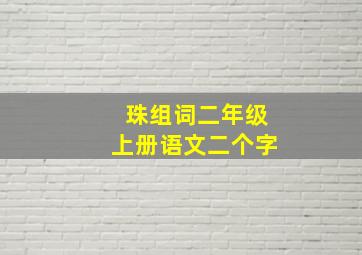 珠组词二年级上册语文二个字