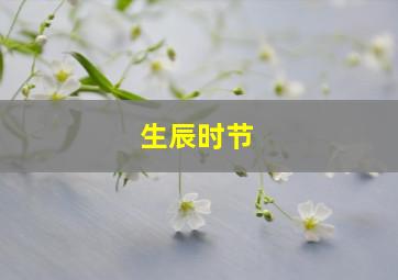 生辰时节